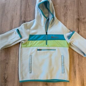 Cotopaxi Women's Hoodie - Light Blue and Teal